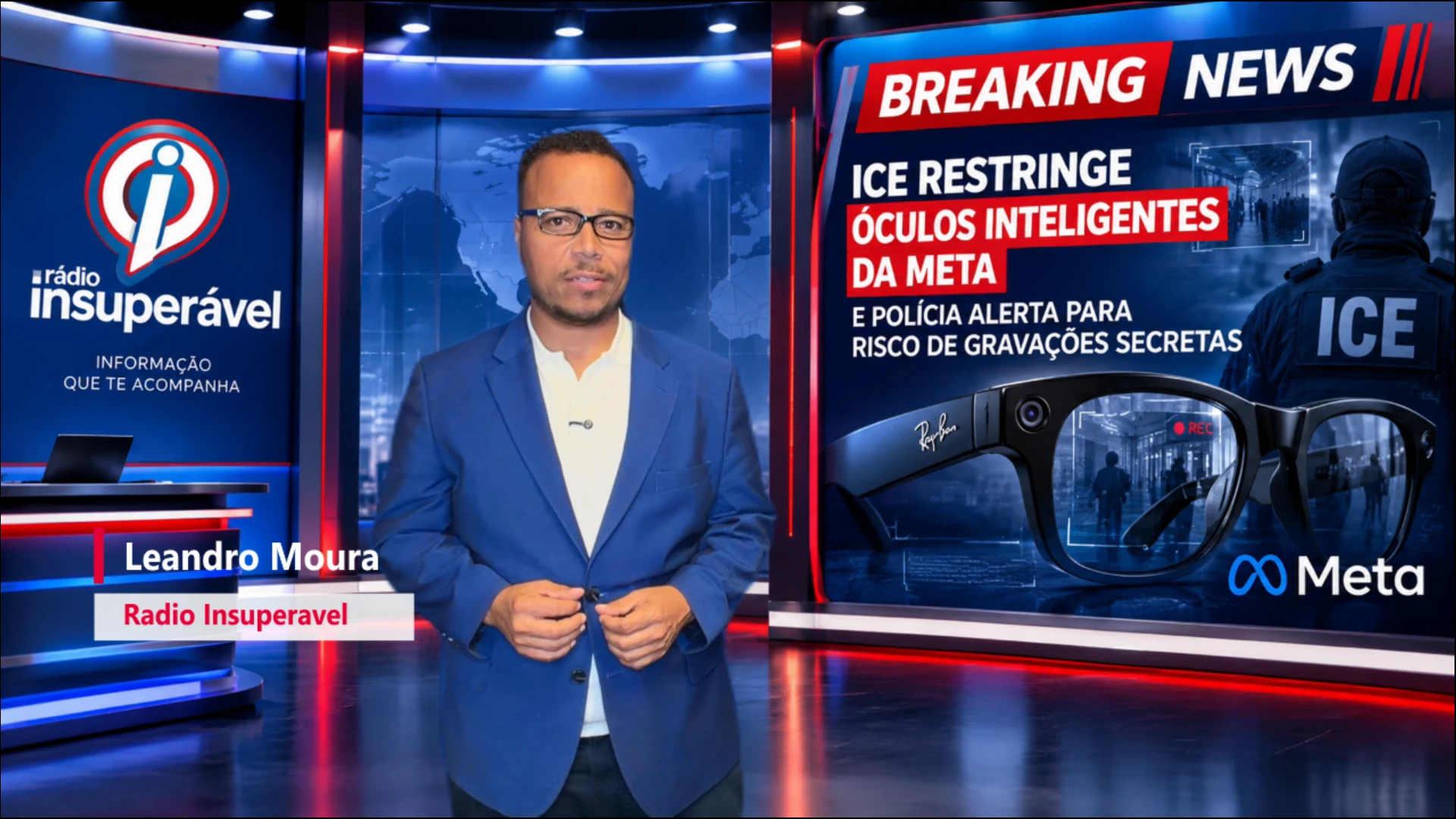 Óculos inteligentes da Meta estão causando preocupação entre autoridades policiais nos Estados Unidos.