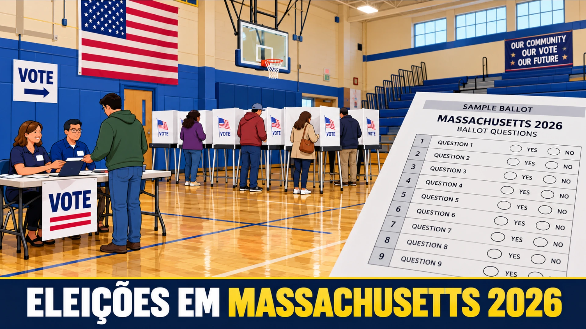 Eleições em Massachusetts 2026: quase 500 mil eleitores já votaram antes de novembro